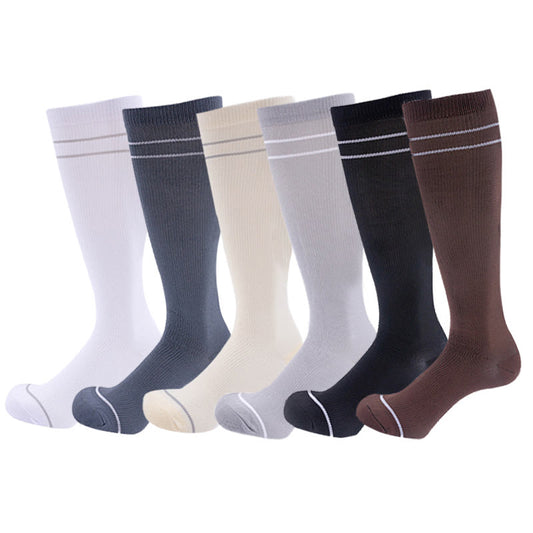 Chaussettes de compression classiques de couleur unie (6 paires)
