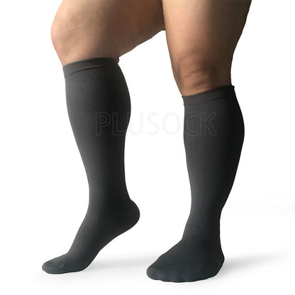 Chaussettes de compression couleur pure grande taille 2XL-7XL