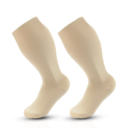 Chaussettes de compression couleur pure grande taille 2XL-7XL