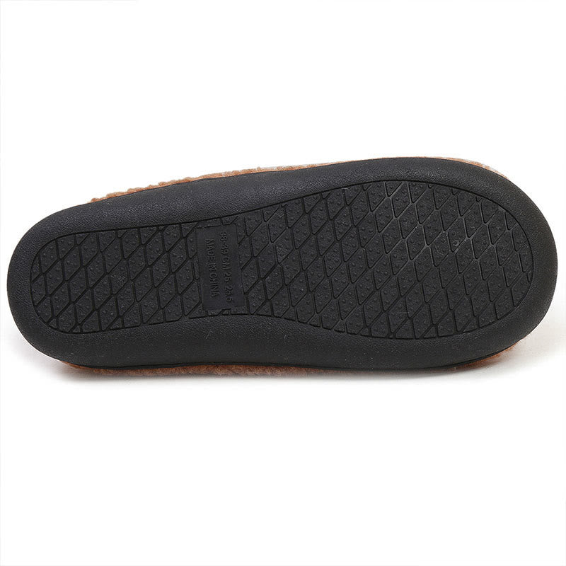 Chaussons-chaussettes chauds de couleur unie grande taille - image 7