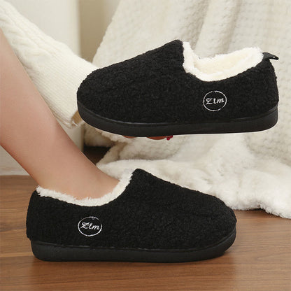 Chaussons-chaussettes chauds de couleur unie grande taille - image 4