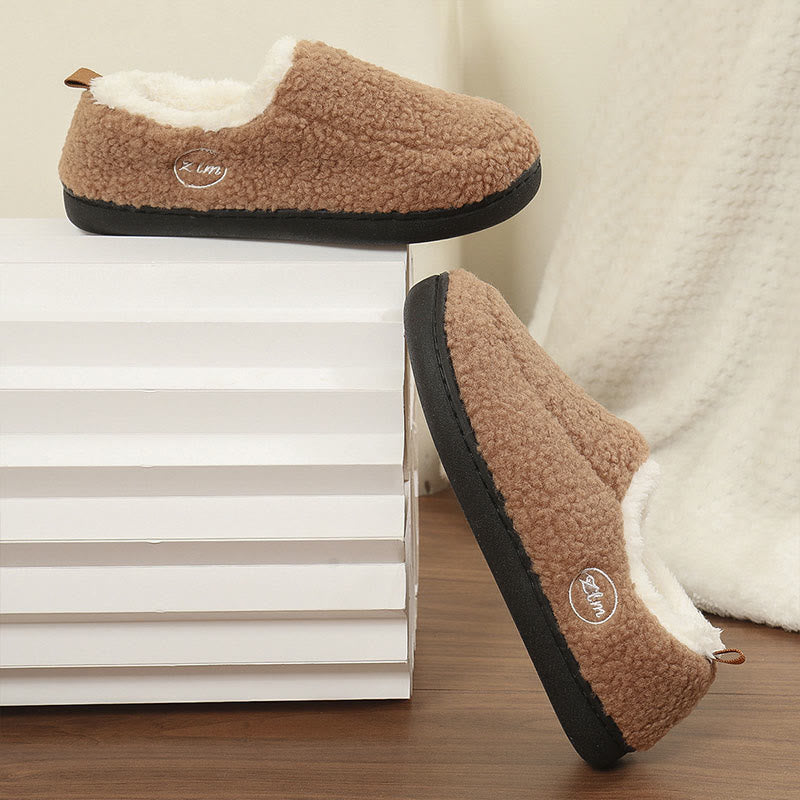Chaussons-chaussettes chauds de couleur unie grande taille - image 8