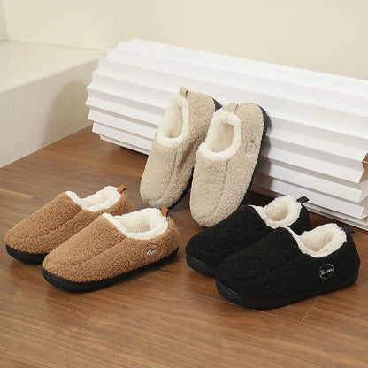 Chaussons-chaussettes chauds de couleur unie grande taille - image 10