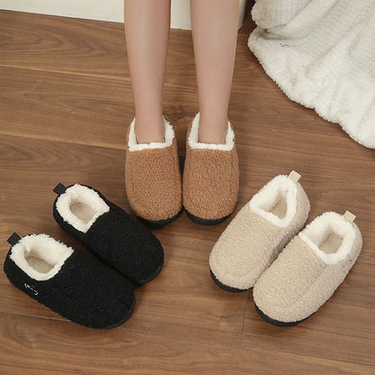 Chaussons-chaussettes chauds de couleur unie grande taille - image 0