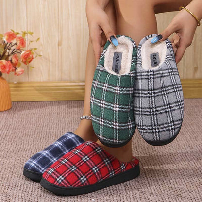 Chaussons à carreaux rayés grande taille - image 0
