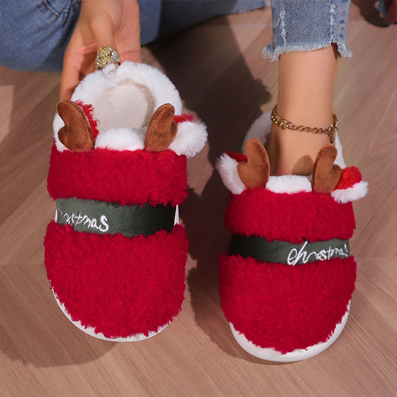 Chaussons de Noël grande taille en forme de bois de cerf - image 1