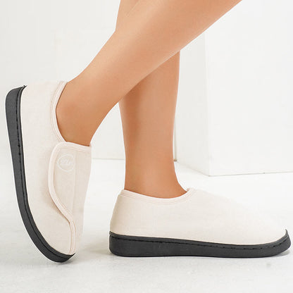 Chaussons-chaussettes à semelle épaisse de couleur unie grande taille - image 2