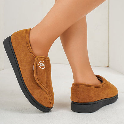 Chaussons-chaussettes à semelle épaisse de couleur unie grande taille - image 1