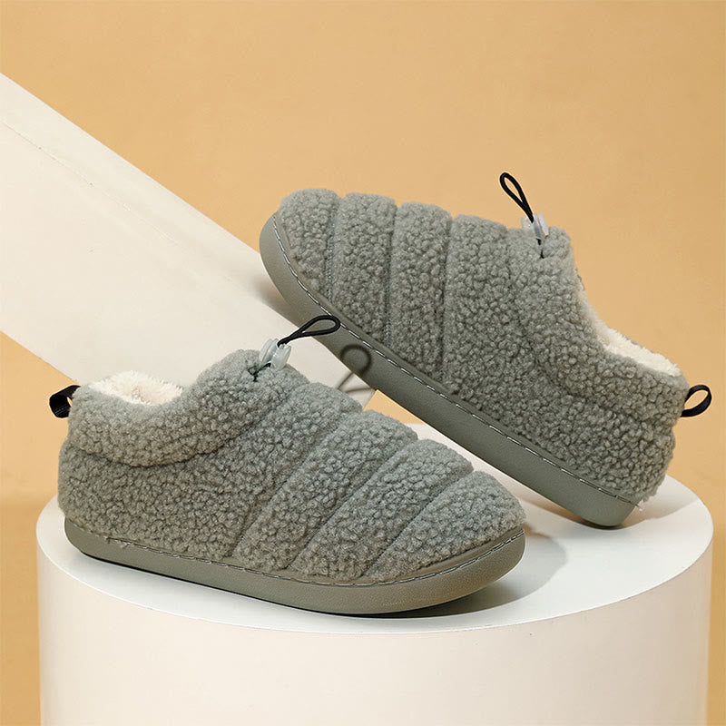 Chaussettes pantoufles à cordon de serrage grande taille - Gris - États-Unis 10-11 - image 9