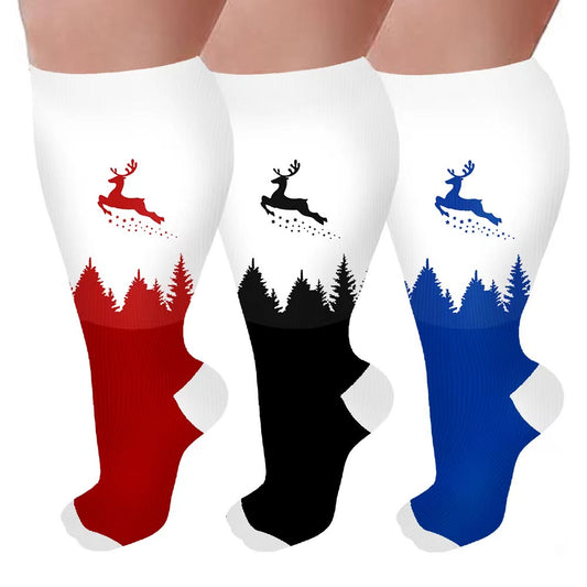 Chaussettes de compression Elk grande taille (3 paires) - Multicolore - 4XL - image 1