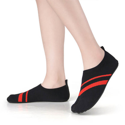 Chaussons-chaussettes rayés à bout fendu grande taille - image 6