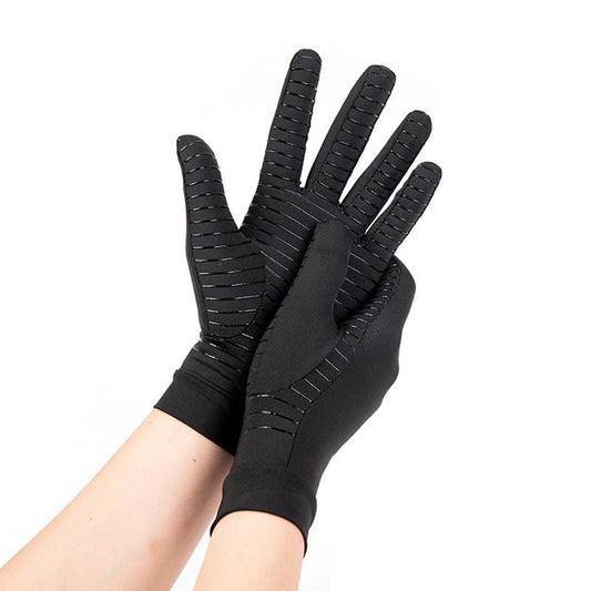 Gants de cyclisme à compression noirs