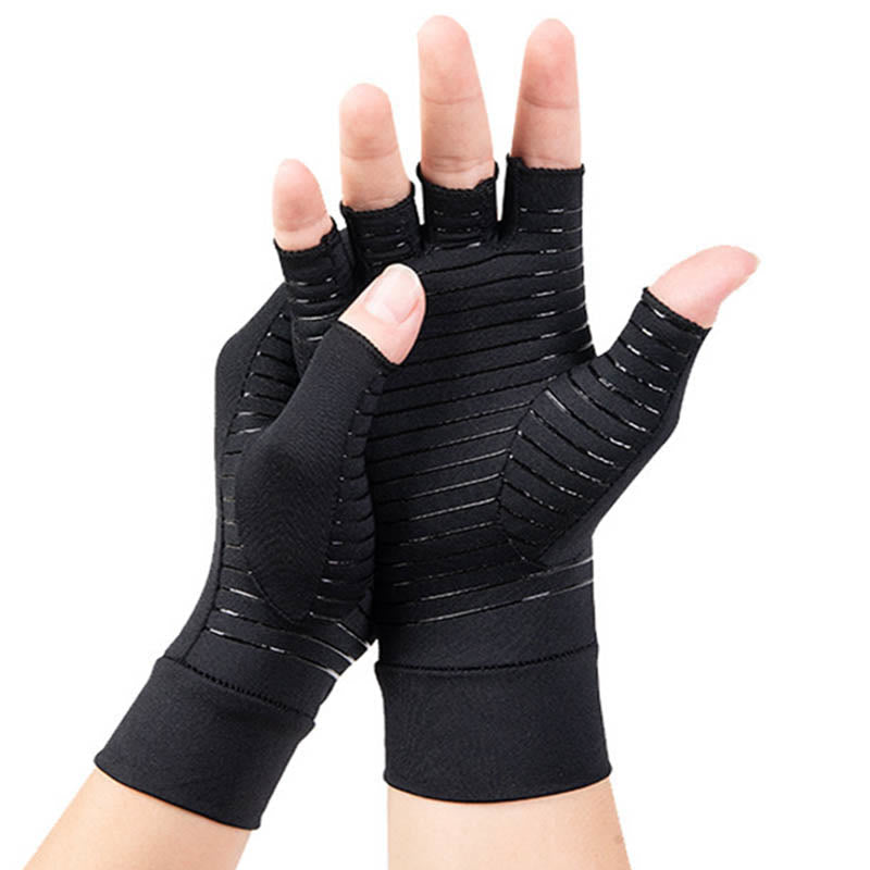 Gants de compression en cuivre sans doigts
