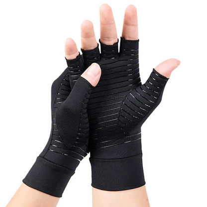 Gants de compression en cuivre sans doigts