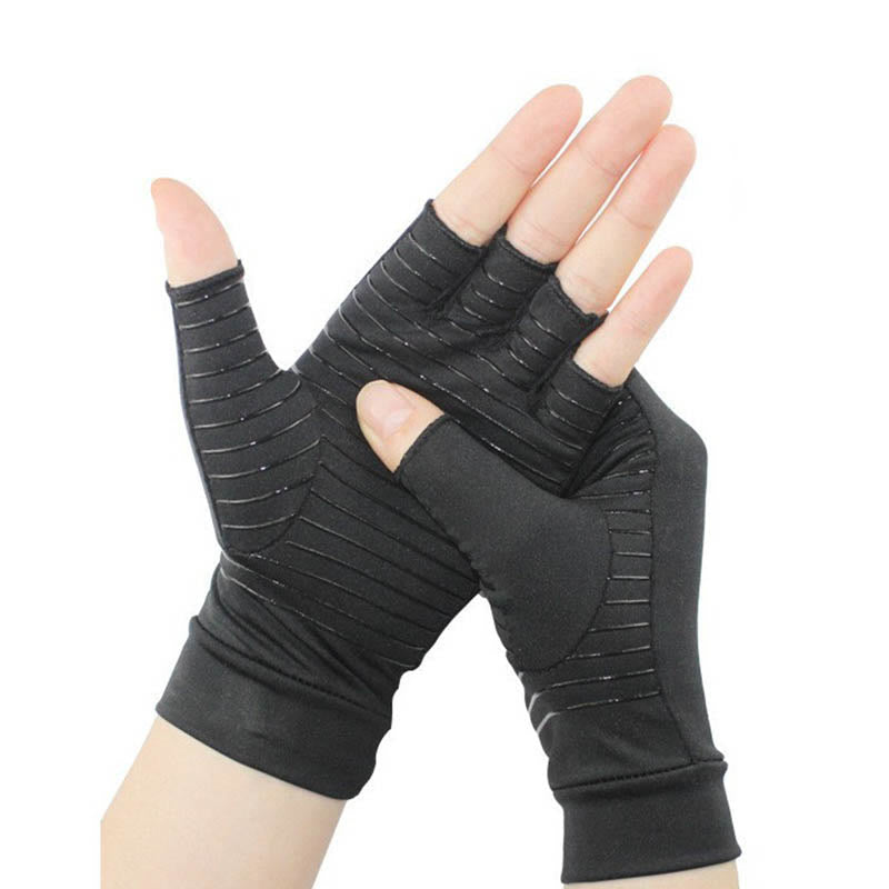 Gants de compression en cuivre sans doigts