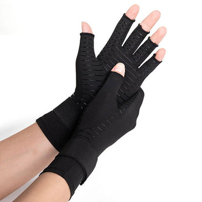 Gants de compression en cuivre sans doigts avec bandage - image 3