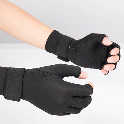 Gants de compression en cuivre sans doigts avec bandage
