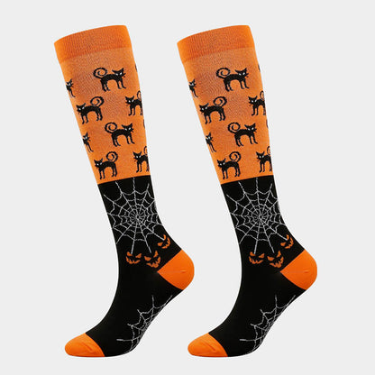 Chaussettes de compression amusantes pour Halloween (6 paires)