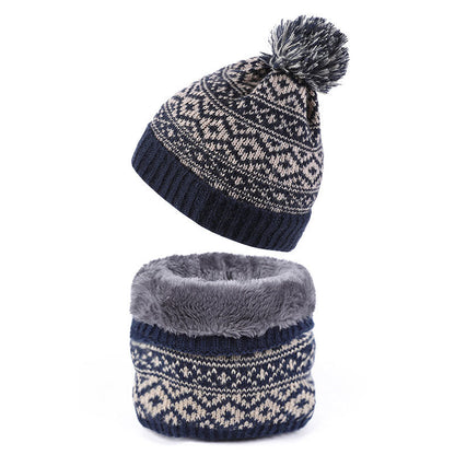 Ensemble bonnet et écharpe chauds d'hiver 2 en 1 - Bleu marine - Taille unique - image 7