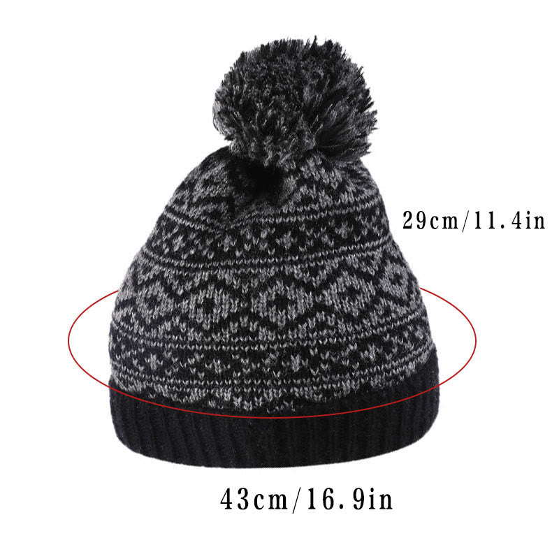 Ensemble bonnet et écharpe chauds d'hiver 2 en 1