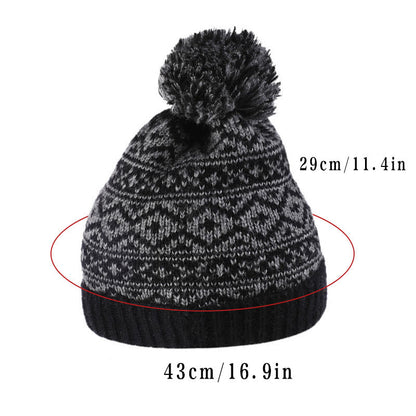 Ensemble bonnet et écharpe chauds d'hiver 2 en 1