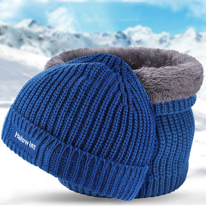 Ensemble bonnet et écharpe en tricot chaud 2 en 1 - image 1