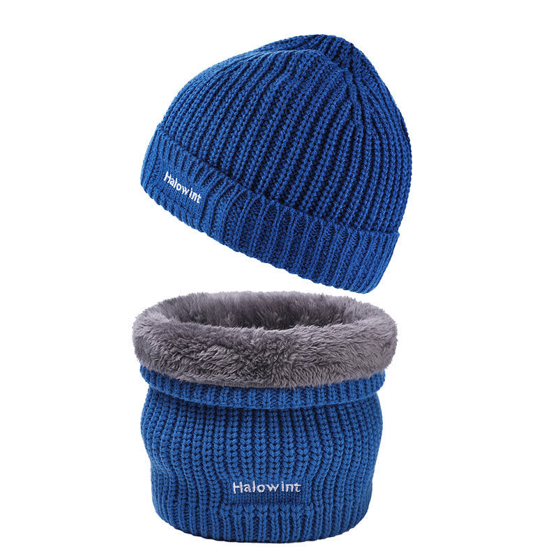 Ensemble bonnet et écharpe en tricot chaud 2 en 1 - Bleu - Taille unique - image 11