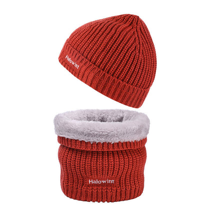 Ensemble bonnet et écharpe en tricot chaud 2 en 1 - Orange - Taille unique - image 10