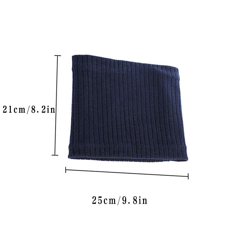 Ensemble bonnet et écharpe en tricot simple de couleur unie 2 en 1 - image 8