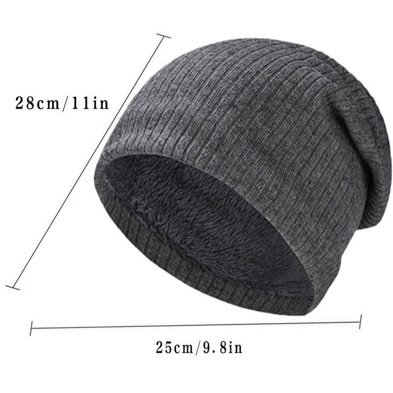 Ensemble bonnet et écharpe en tricot simple de couleur unie 2 en 1 - image 9