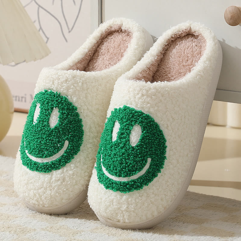 Chaussons grande taille à motif smiley - Vert - États-Unis 11-12 - image 4