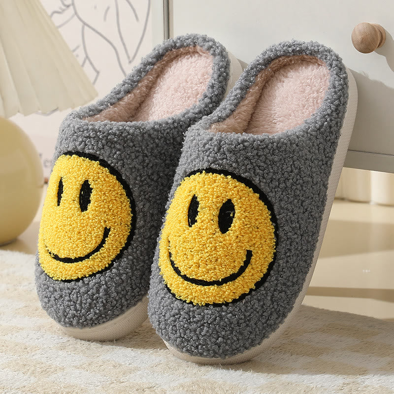 Chaussons grande taille à motif smiley - Gris - États-Unis 11-12 - image 7