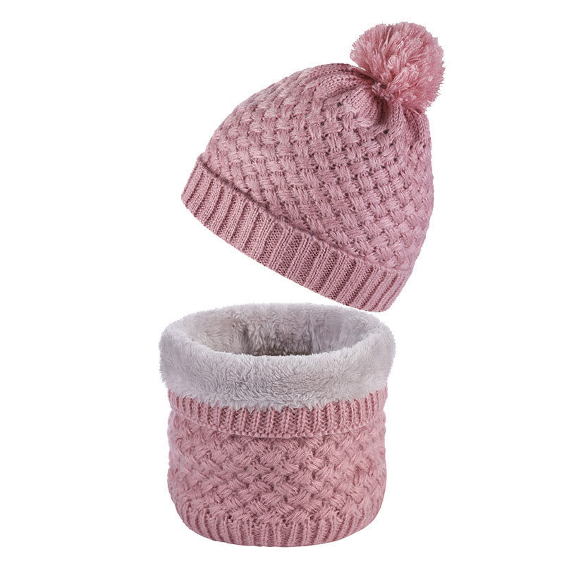 Ensemble bonnet et écharpe en polaire d'hiver 2 en 1 - Rose - Taille unique - image 7