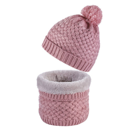 Ensemble bonnet et écharpe en polaire d'hiver 2 en 1 - Rose - Taille unique - image 7