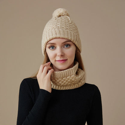 Ensemble bonnet et écharpe en polaire d'hiver 2 en 1