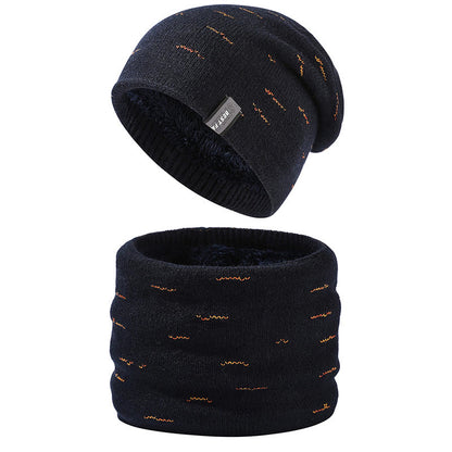 Ensemble bonnet et écharpe chauds 2 en 1 - Bleu marine - Taille unique - image 11