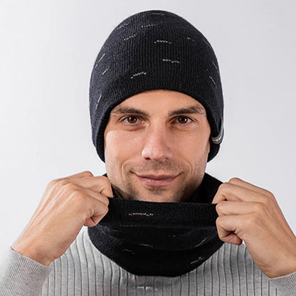 Ensemble bonnet et écharpe chauds 2 en 1