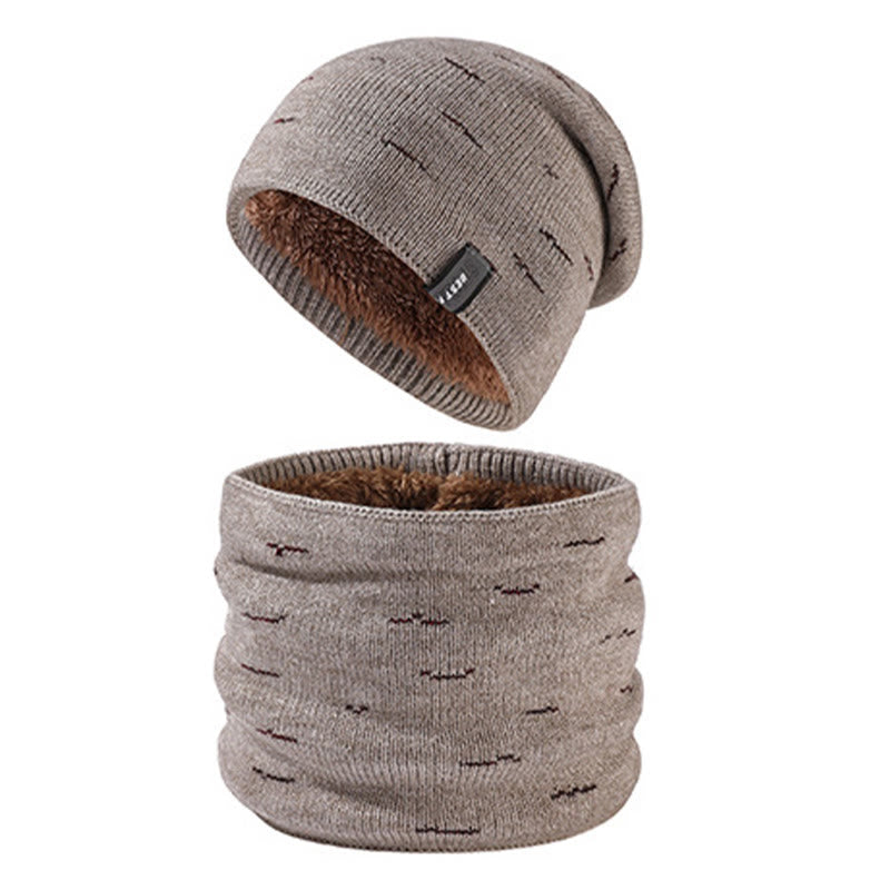 Ensemble bonnet et écharpe chauds 2 en 1 - Kaki - Taille unique - image 13