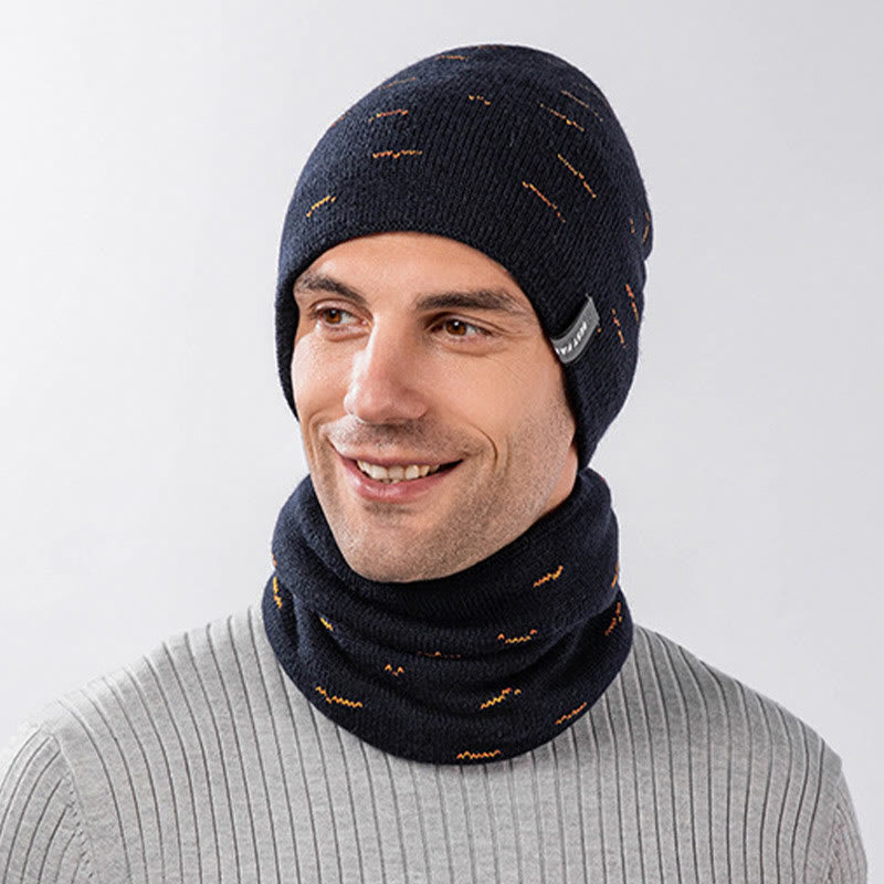 Ensemble bonnet et écharpe chauds 2 en 1