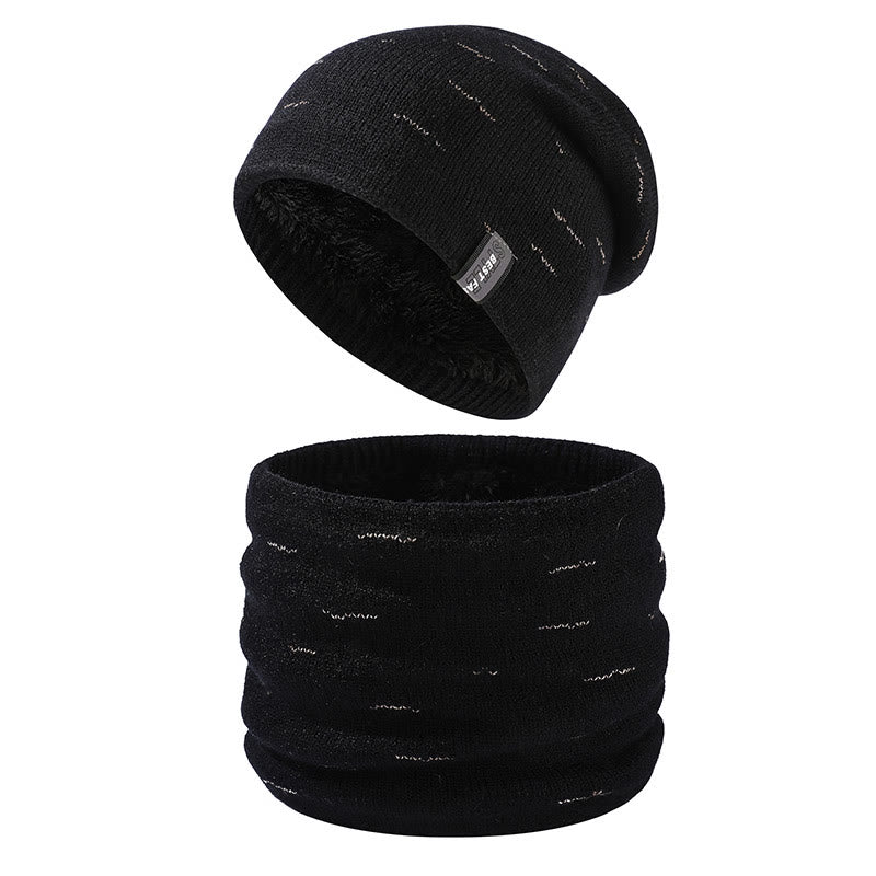 Ensemble bonnet et écharpe chauds 2 en 1
