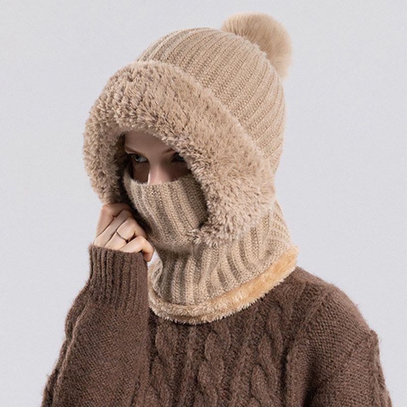 Écharpe à capuche douce pour l'hiver - Kaki - Taille unique - image 9