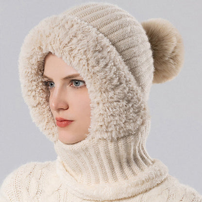 Écharpe à capuche douce pour l'hiver - Beige - Taille unique - image 6