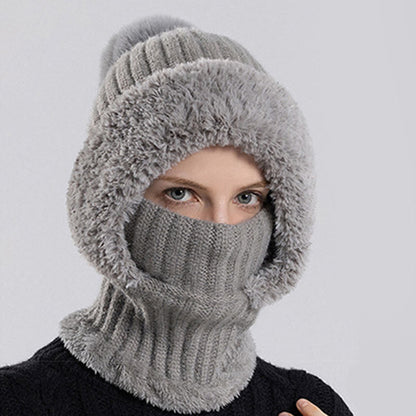 Écharpe à capuche douce pour l'hiver - Gris - Taille unique - image 4