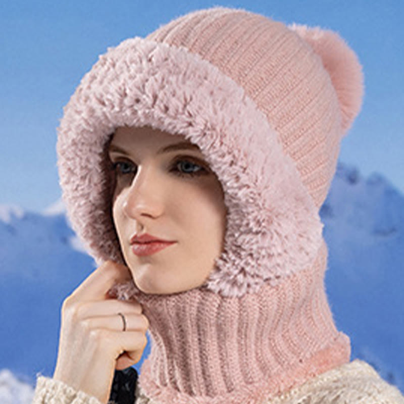 Écharpe à capuche douce pour l'hiver - Rose - Taille unique - image 13