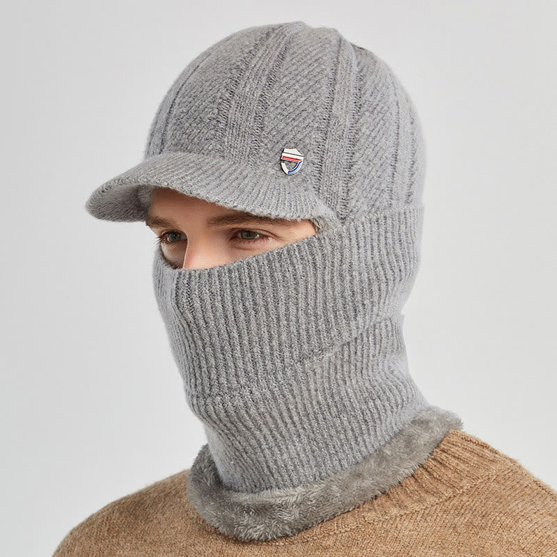 Bonnet cagoule tricoté d'hiver cache-cou