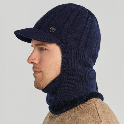 Bonnet cagoule tricoté d'hiver cache-cou