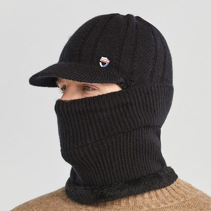 Bonnet cagoule tricoté d'hiver cache-cou