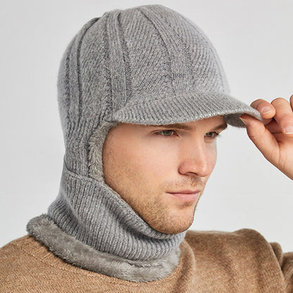 Bonnet cagoule tricoté d'hiver cache-cou