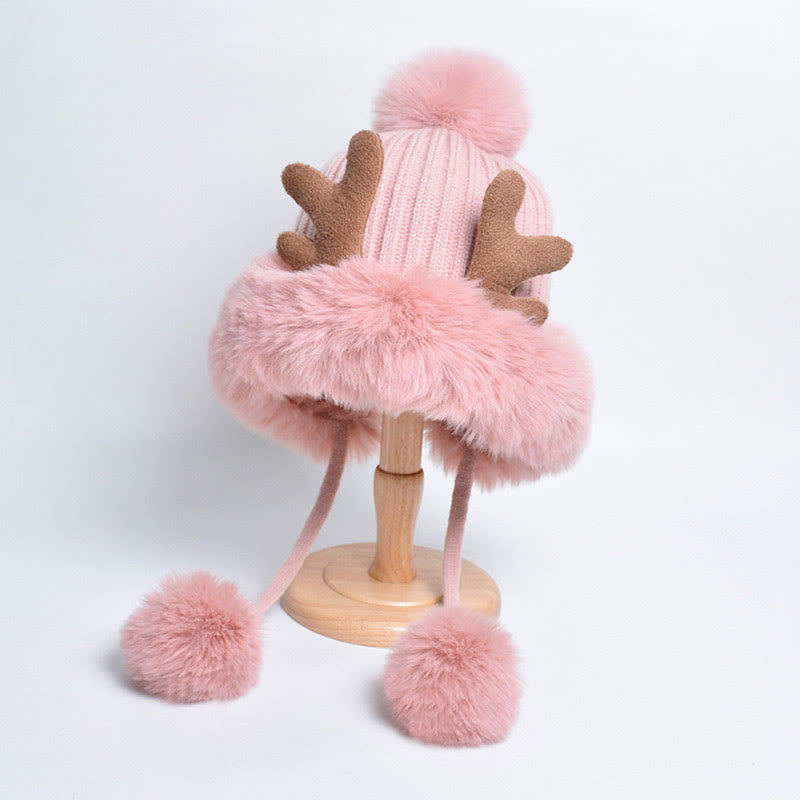 Bonnets à pompons Antlers