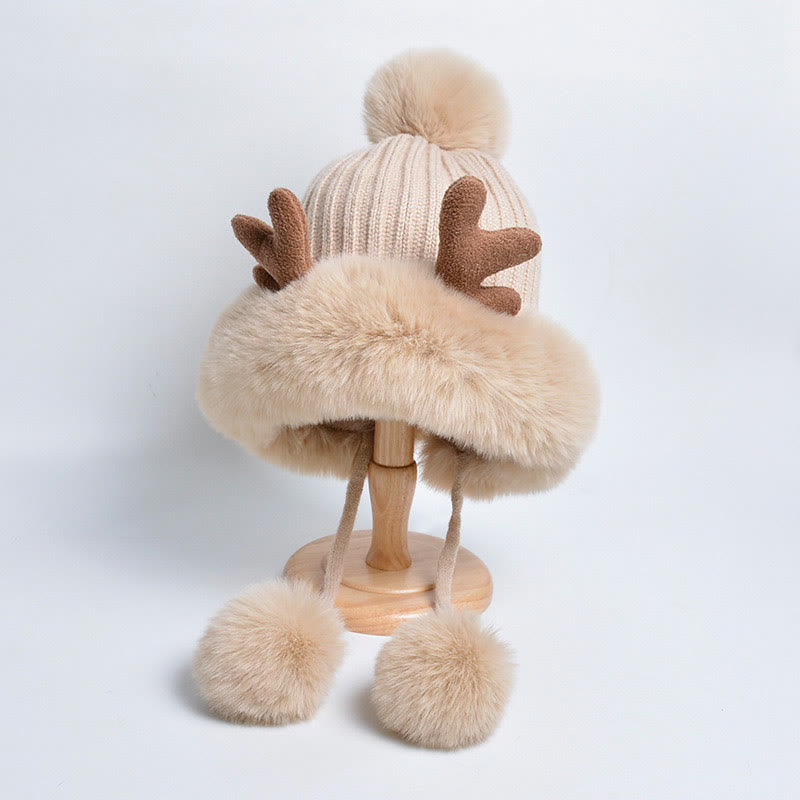 Bonnets à pompons Antlers - Abricot - Taille unique - image 10